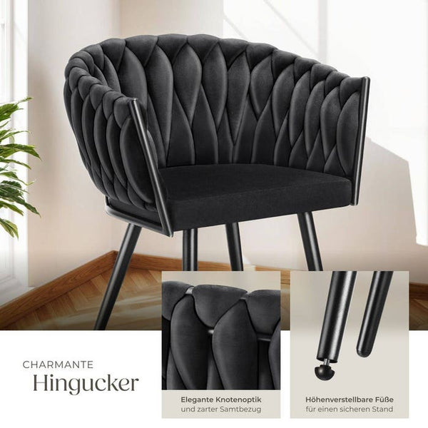 Esszimmerstuhl Astano schwarz 2er Set