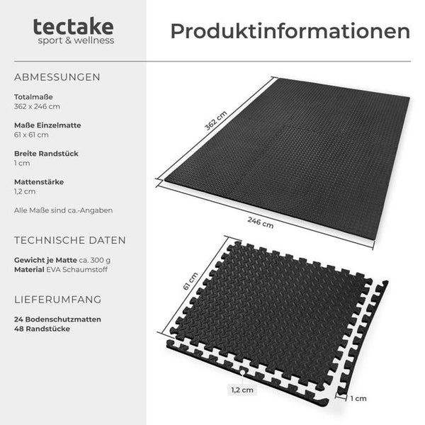 Schutzmattenset schwarz