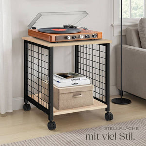 Beistelltisch Gary 40x40x48cm Industrial Holz hell, Eiche Sonoma