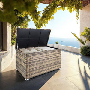 Auflagenbox mit Aluminiumgestell Oslo, 145x82,5x79,5cm - natur