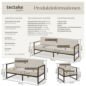 Garten-Loungeset Comosa