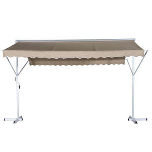 Standmarkise Gartenmarkise mit Faltarm Creme 3m x 3m