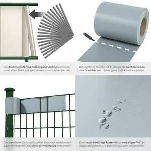 PVC Sichtschutzfolie Grau 70 m