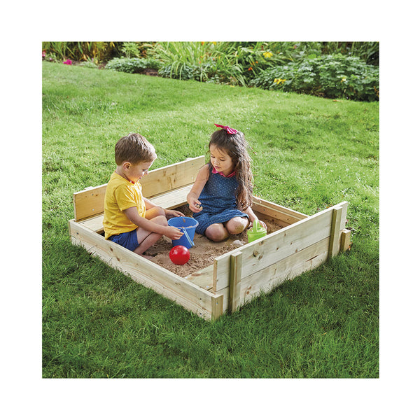 TP TOYS Sandkasten mit Holzdeckel FSC