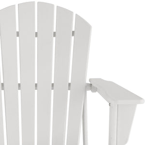 Gartenstuhl im Adirondack-Design weiss/weiss