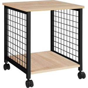 Beistelltisch Gary 40x40x48cm Industrial Holz hell, Eiche Sonoma