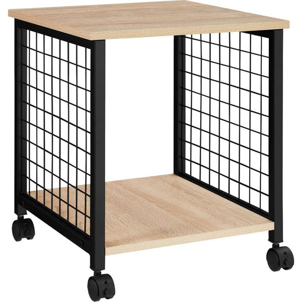 Beistelltisch Gary 40x40x48cm Industrial Holz hell, Eiche Sonoma