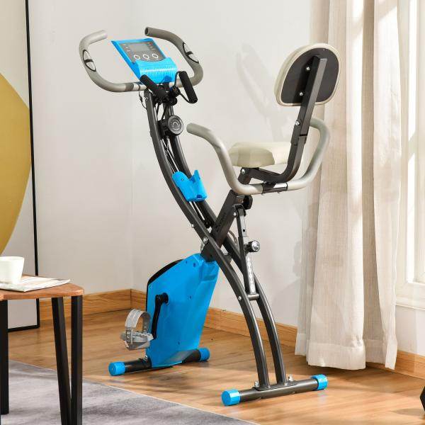 Heimtrainer Fahrradtrainer 8 Widerstandstufen Schwarz Blau