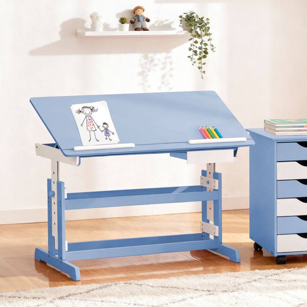 Schreibtisch blau