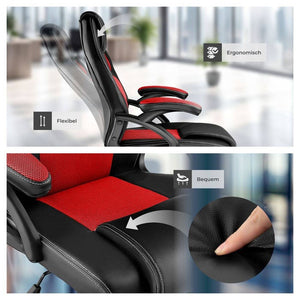 Mike office chair, black/red