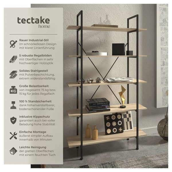 Regal Glasgow Industrial Holz hell, Eiche Sonoma