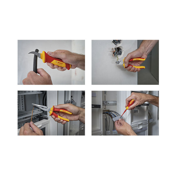 Bosch 3Tool kit GSB 18V-65+GWS 18V-11+GBH 18V-24 C+VDE Screwdrivers and Pliers+3x GBA 5.0Ah+GAL