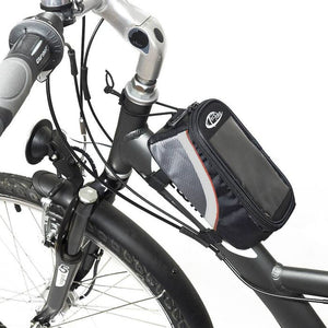Fahrradtasche mit Rahmen-Befestigung für Smartphones schwarz/grau/rot 20,5 x 10 x 10,5 cm