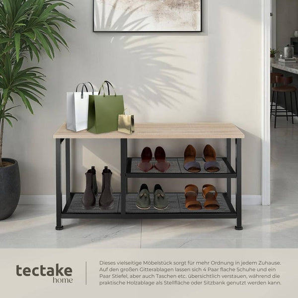 Scarpiera industriale Taunton, legno chiaro, rovere Sonoma