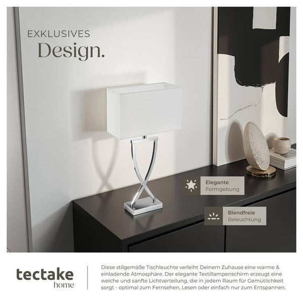 Tischleuchte Avina chromfarben