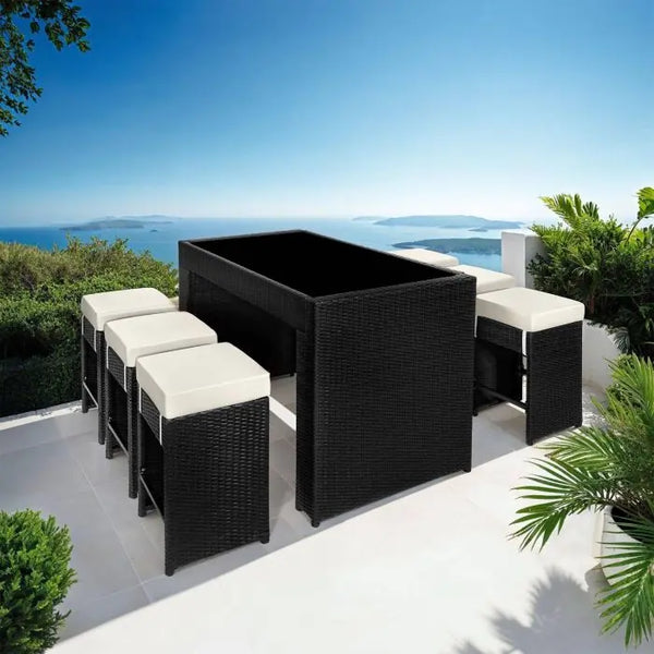 Aluminium Rattan Barset Ibiza