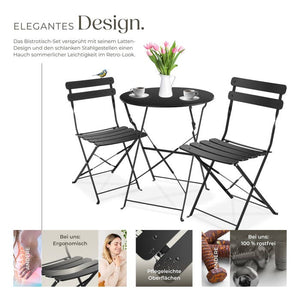 Bistrotisch Set Frieda schwarz