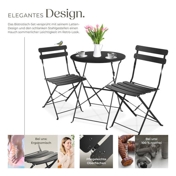 Bistrotisch Set Frieda schwarz