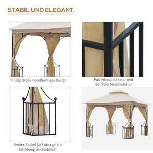 Gartenpavillon Partyzelt Festzelt Doppeldach 3x3m