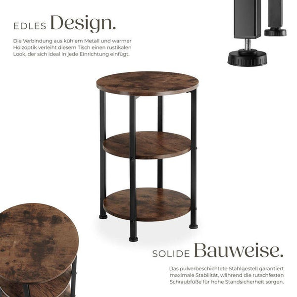 Beistelltisch Colchester Industrial Holz dunkel, rustikal