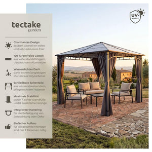 Gartenpavillon Caracas Aluminium wetterfest 3 x 3 m