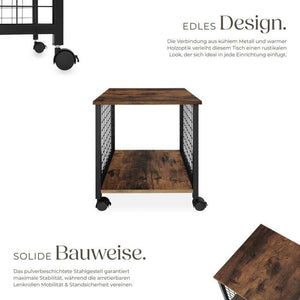 Beistelltisch Gary 40x40x48cm Industrial dunkelbraun