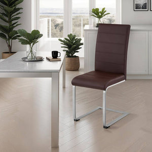 6 Esszimmerstühle Schwingstühle braun