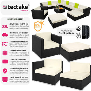 Rattan Lounge Las Vegas schwarz