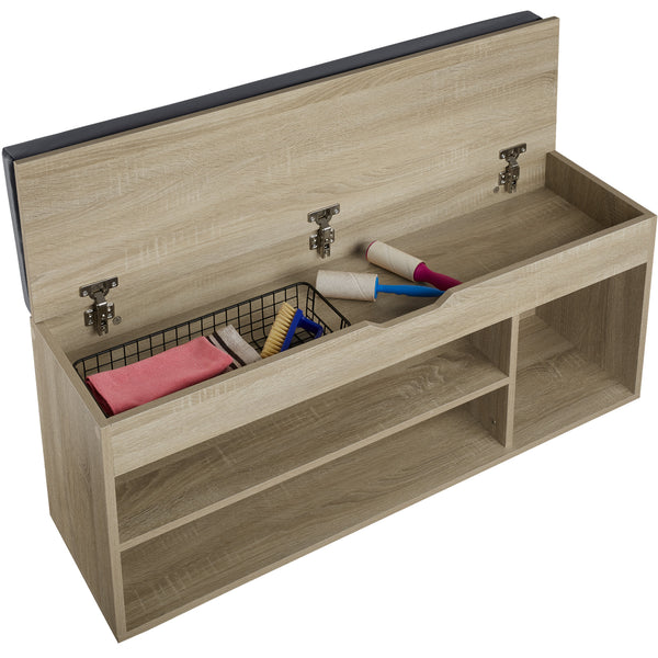 Banc à chaussures Natalya, décor en bois