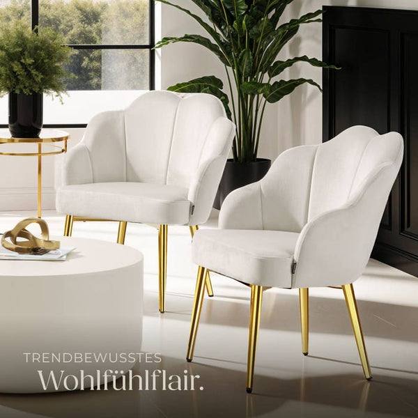Cocktailsessel Hellen créme/gold pro Stück