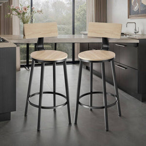 2 Barhocker Poole Industrial hellbraun