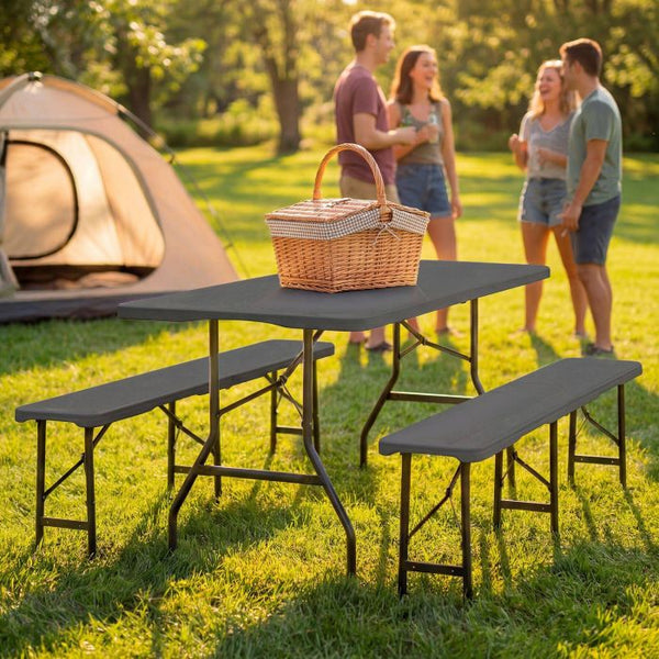 Campingtischgarnitur Panja anthrazit
