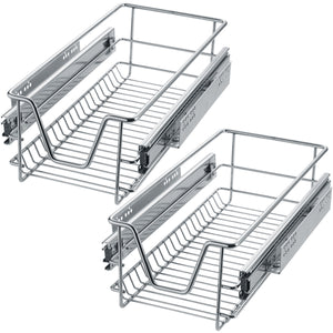 2 Teleskopschubladen für Schränke 27 cm