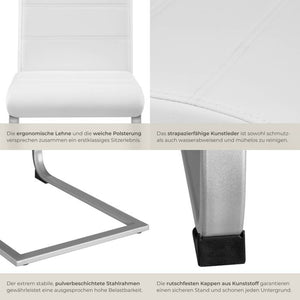2 Esszimmerstühle Schwingstühle - weiss