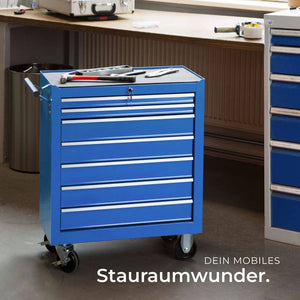 Werkzeugwagen mit 7 Schubladen, blau