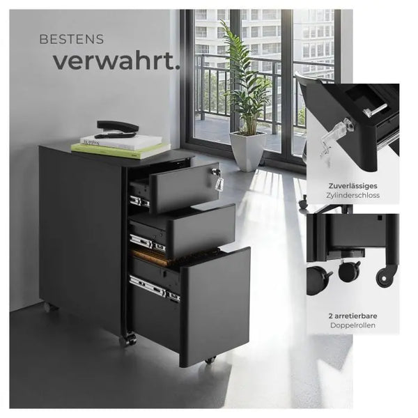 Aktenrollschrank Parvus schwarz