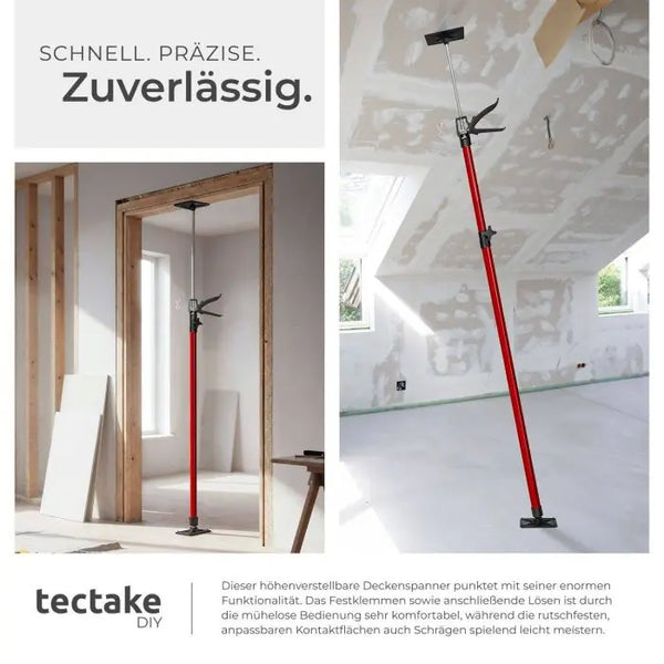 2er Set Teleskop-Deckenstützen rot 115 - 290 cm