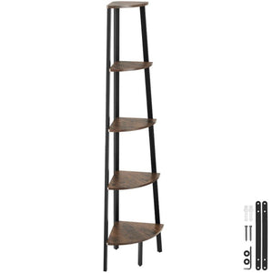Eckregal Portland 34x34x158,5cm Industrial dunkelbraun