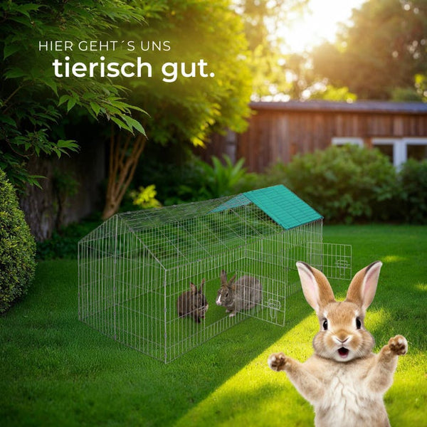 Freigehege Kaninchen 180x75x75 cm, grün