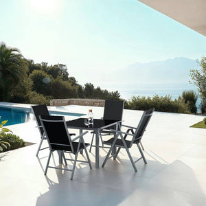 Aluminium Sitzgruppe Stabia anthrazit