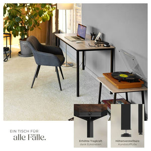 Schreibtisch Vanport Industrial Holz hell, Eiche Sonoma