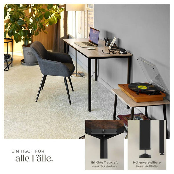 Schreibtisch Vanport Industrial Holz hell, Eiche Sonoma