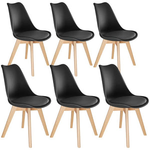 Set Esszimmerstuhl Frederikke schwarz 6er Set