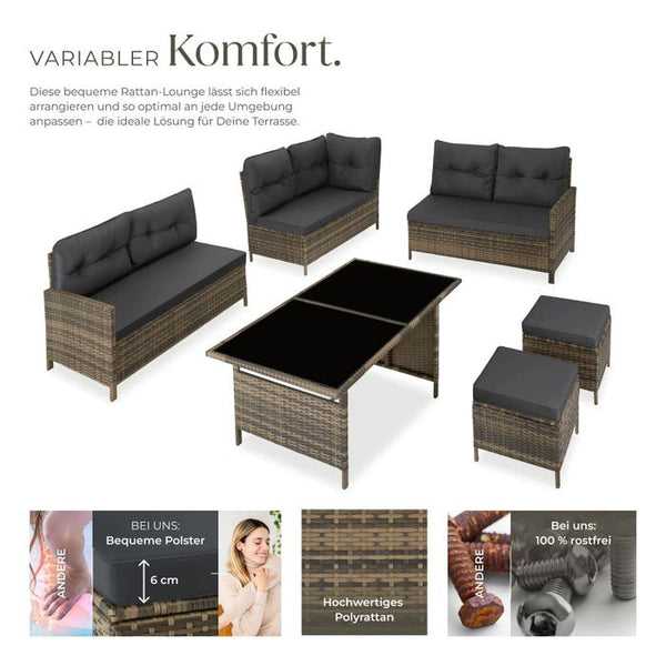Rattan Lounge Barletta natur