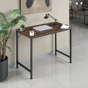 Schreibtisch Jenkins Industrial Holz dunkel, rustikal 120 cm