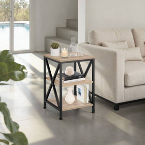 Beistelltisch Nottingham Industrial Holz hell, Eiche Sonoma