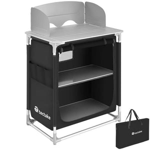 Camping kitchen 76x53.5x107cm black