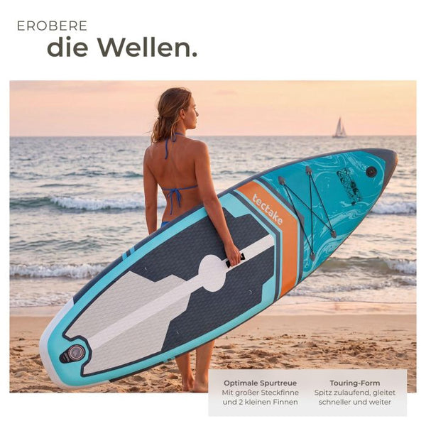 Stand-Up Paddle Board 2in1 Palagios türkis/orange 320 cm mit Kamerahalterung
