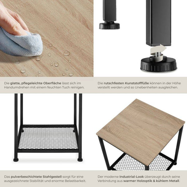 Beistelltisch Derby Industrial Holz hell, Eiche Sonoma