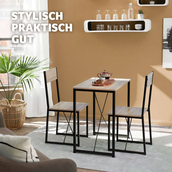 Sitzgruppe Margate Industrial Holz hell, Eiche Sonoma